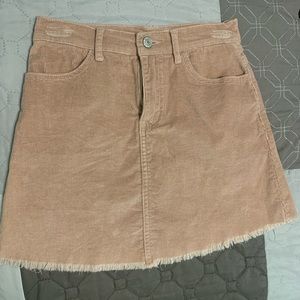 Blush corduroy skirt